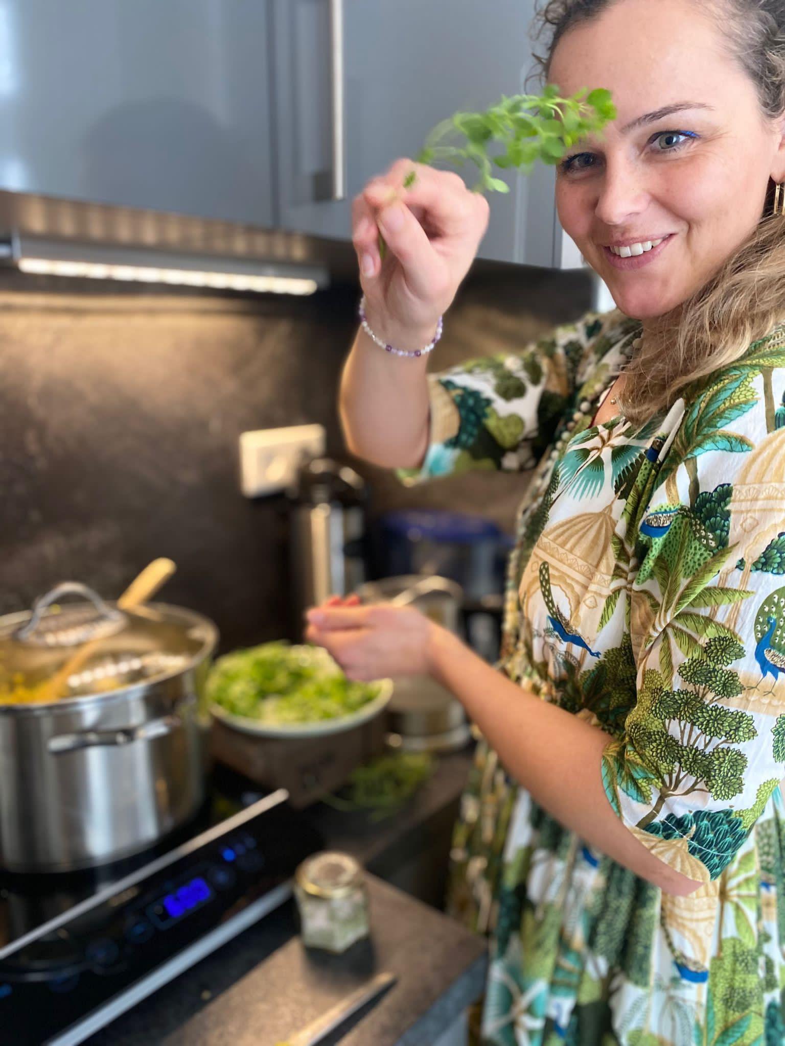 Ulrike in her kitchen