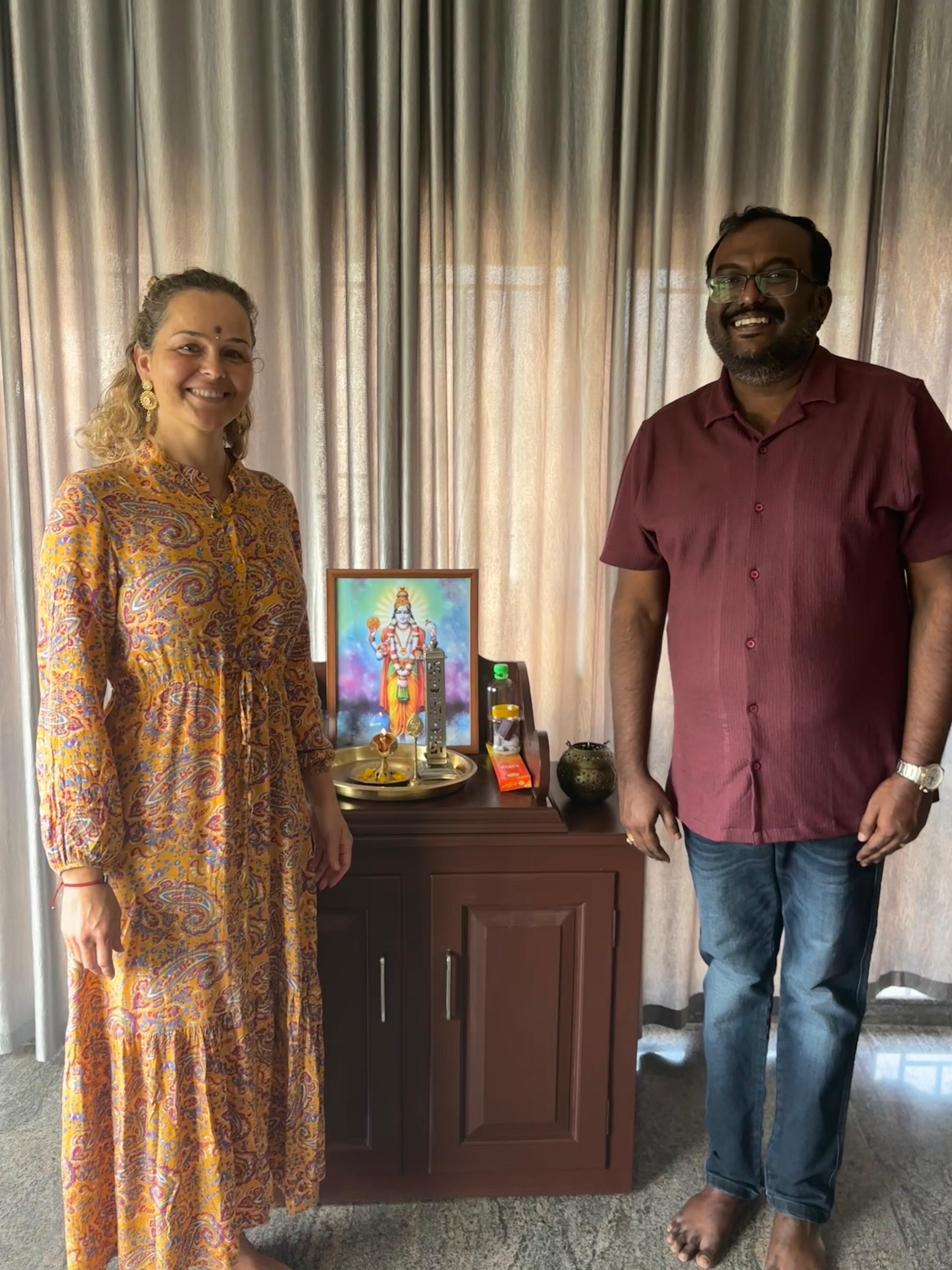 Ulrike with Dr. Vipin in Kerala